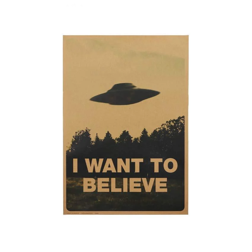 I WANT TO BELIEVE Poster - Glova