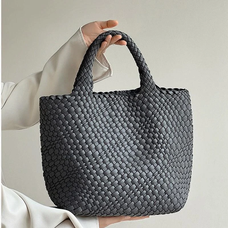 Ibiza Faux Leather Woven Tote - 21 Colors - Glova