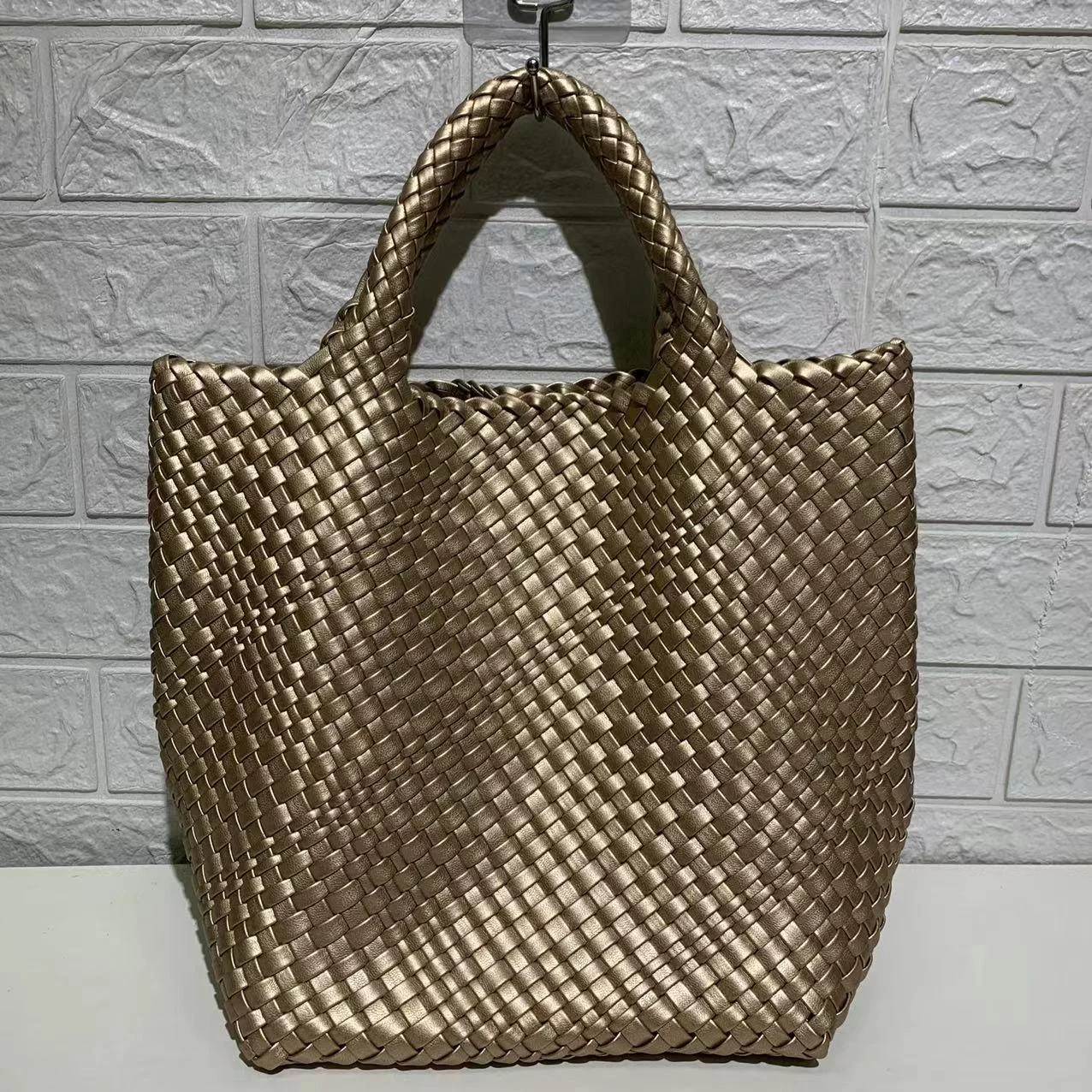 Ibiza Faux Leather Woven Tote - 21 Colors - Glova