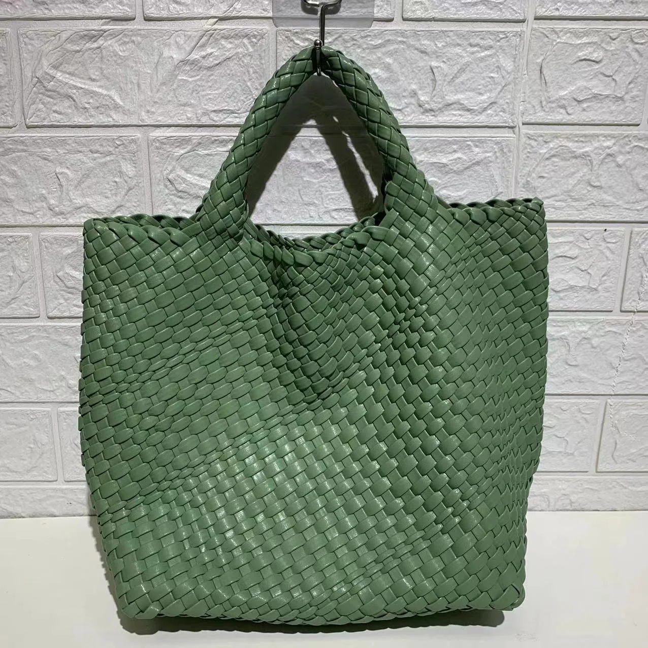 Ibiza Faux Leather Woven Tote - 21 Colors - Glova