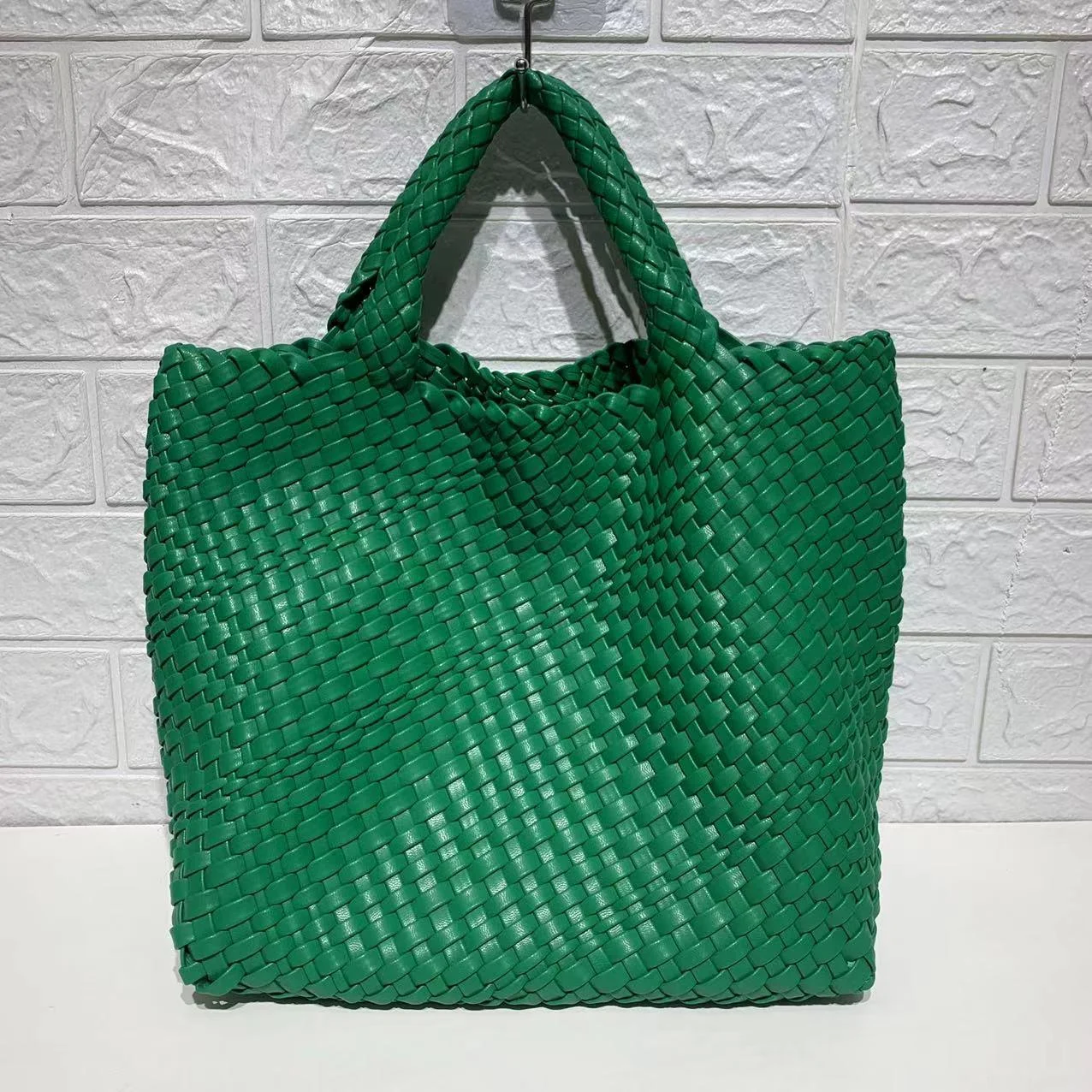 Ibiza Faux Leather Woven Tote - 21 Colors - Glova