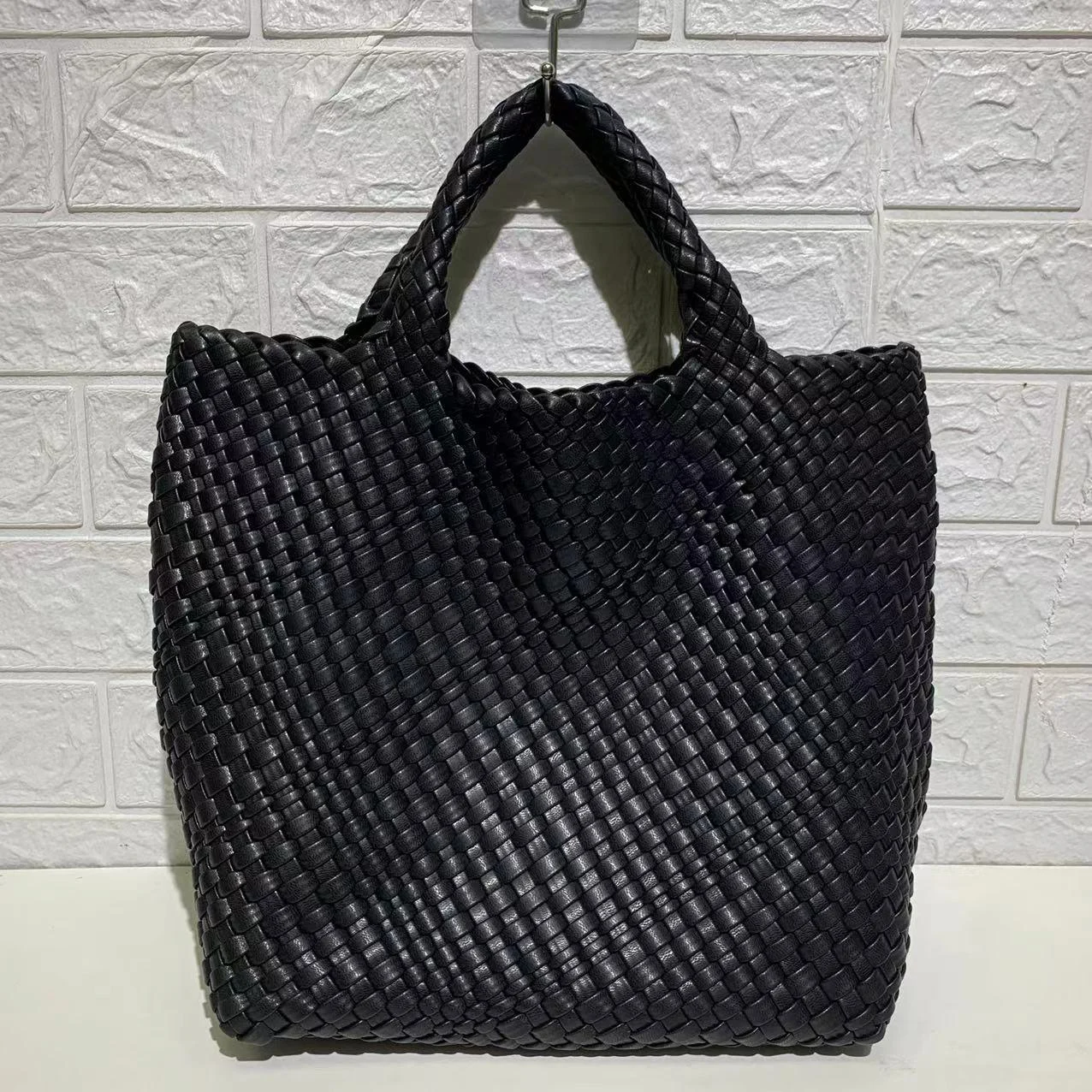 Ibiza Faux Leather Woven Tote - 21 Colors - Glova