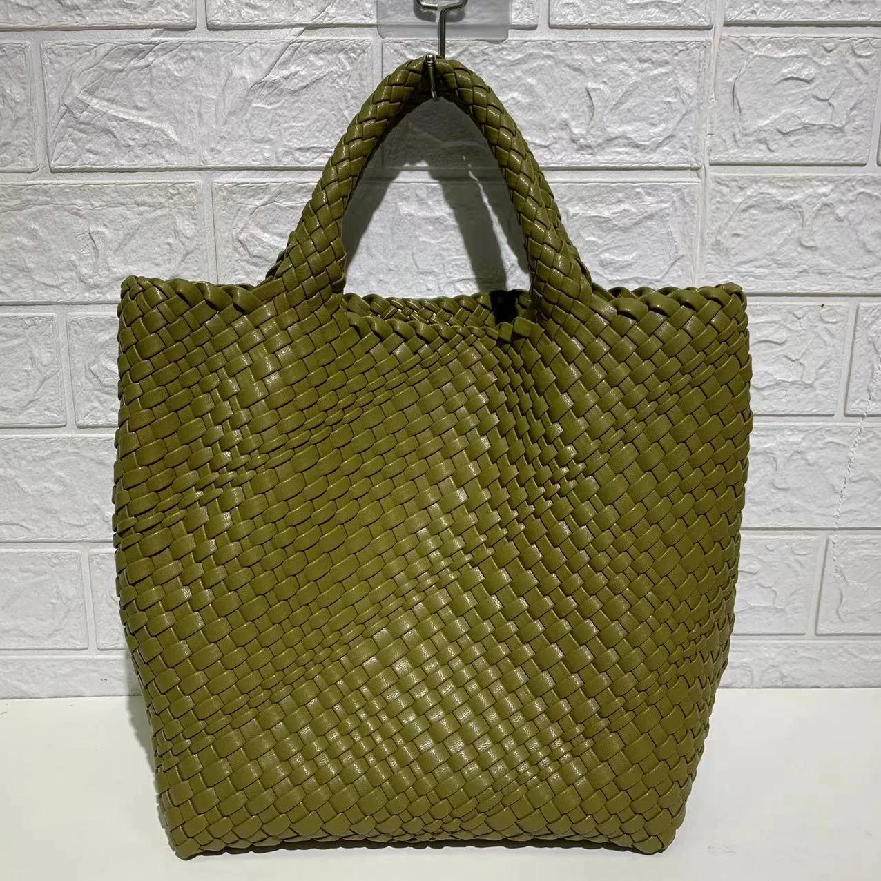 Ibiza Faux Leather Woven Tote - 21 Colors - Glova