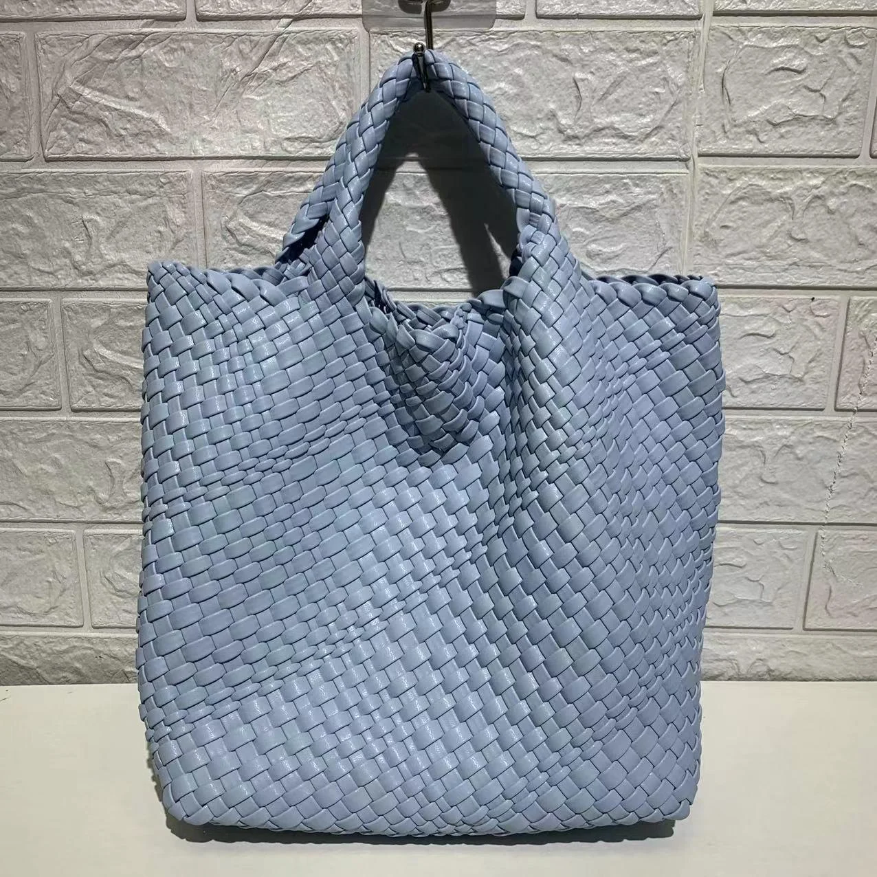 Ibiza Faux Leather Woven Tote - 21 Colors - Glova