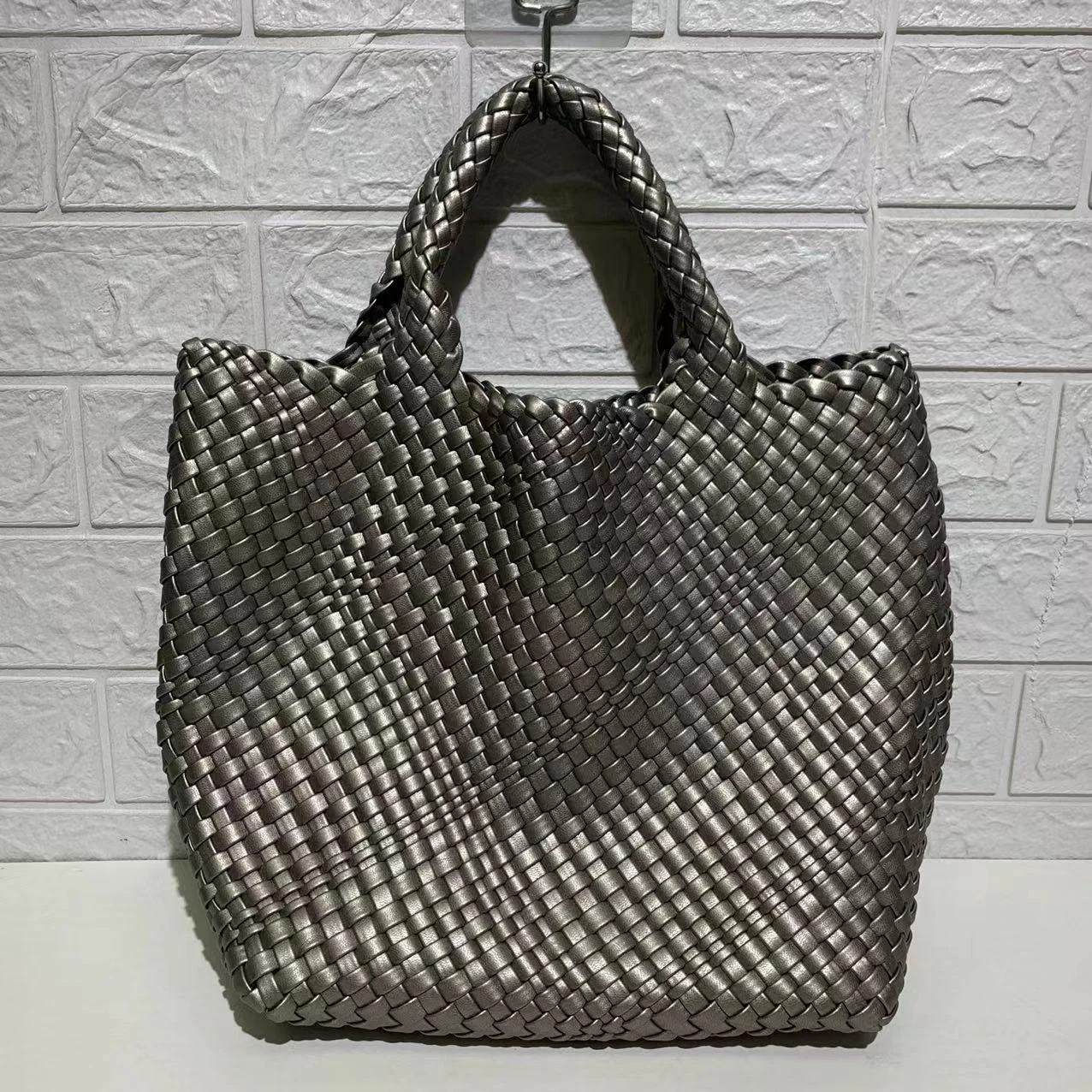 Ibiza Faux Leather Woven Tote - 21 Colors - Glova