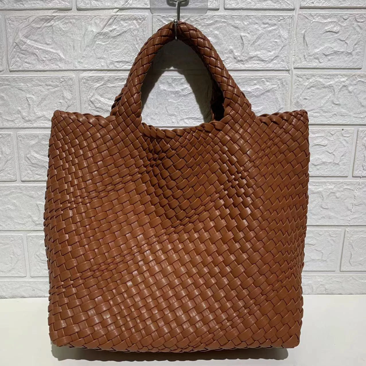 Ibiza Faux Leather Woven Tote - 21 Colors - Glova