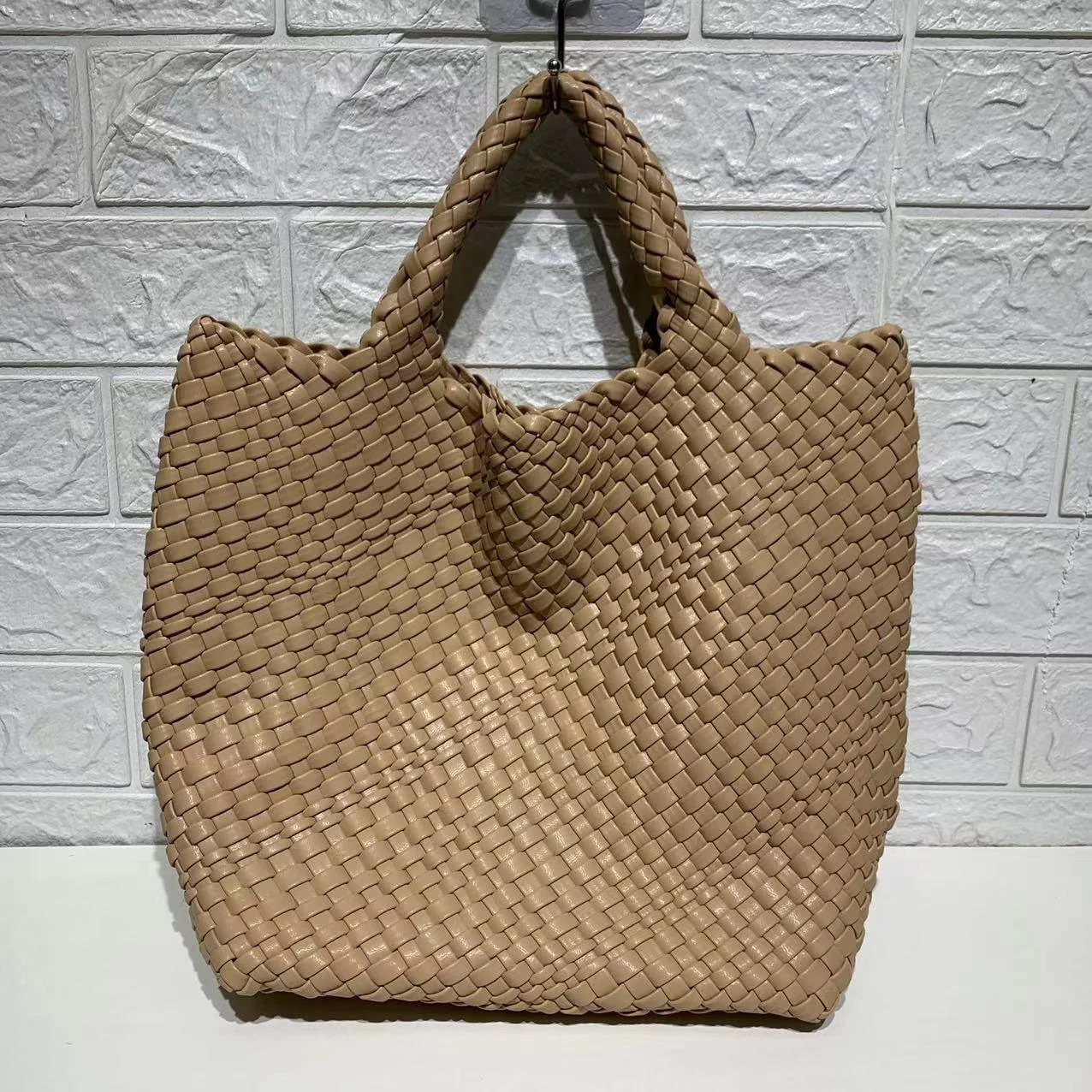 Ibiza Faux Leather Woven Tote - 21 Colors - Glova