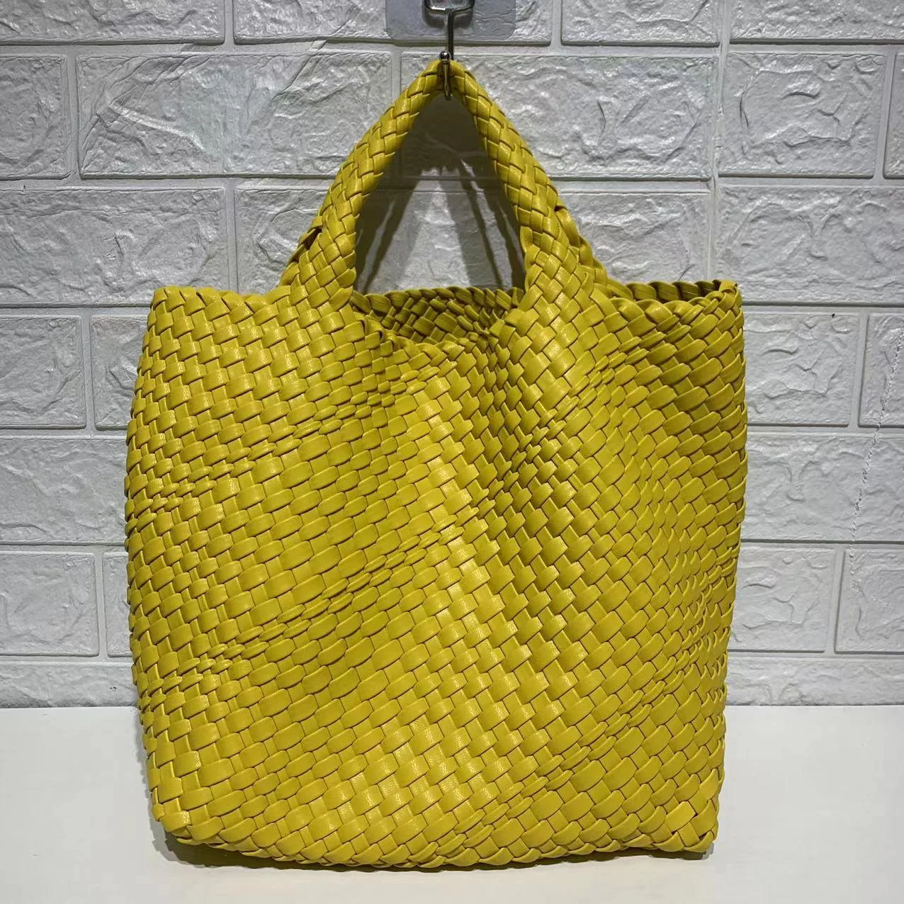 Ibiza Faux Leather Woven Tote - 21 Colors - Glova