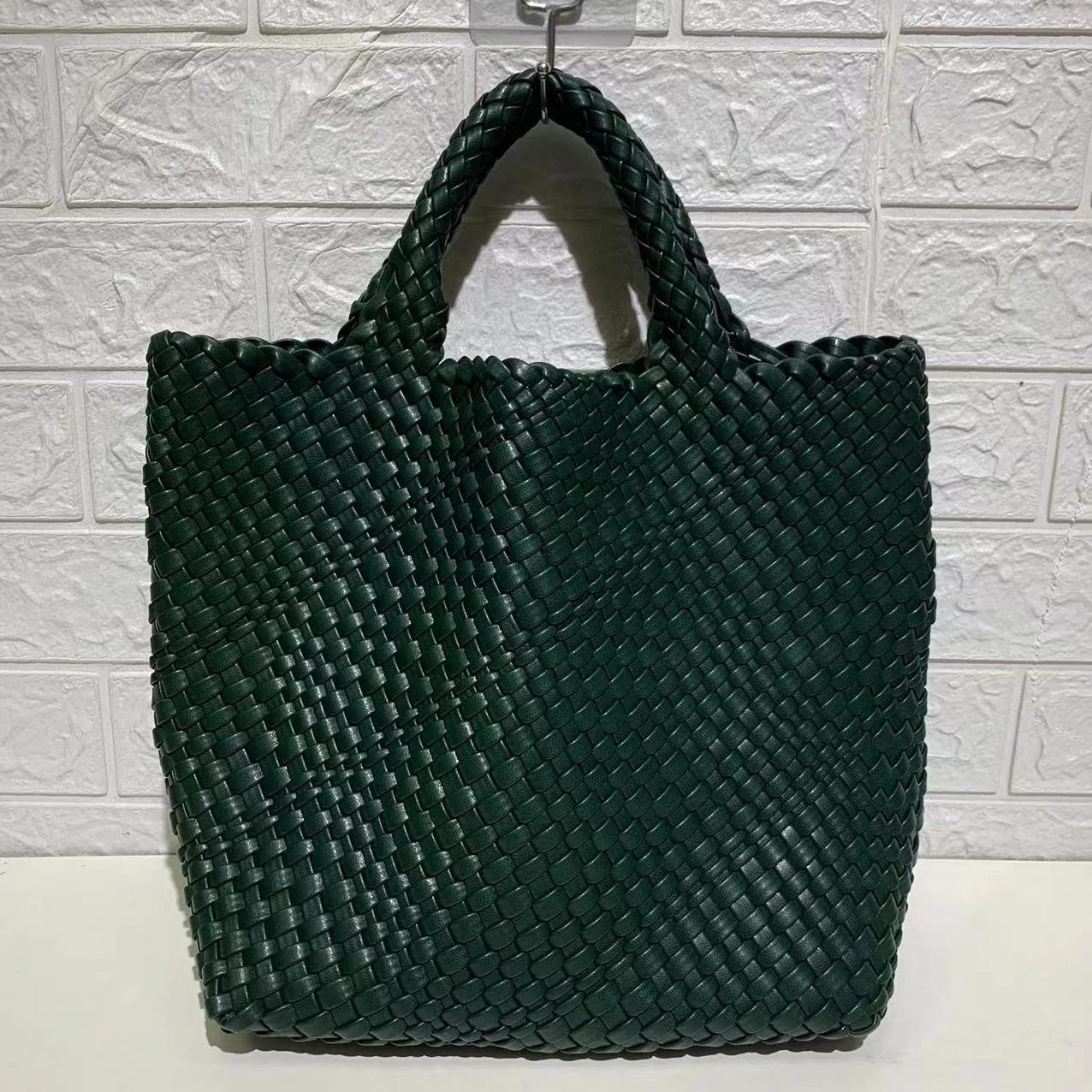 Ibiza Faux Leather Woven Tote - 21 Colors - Glova