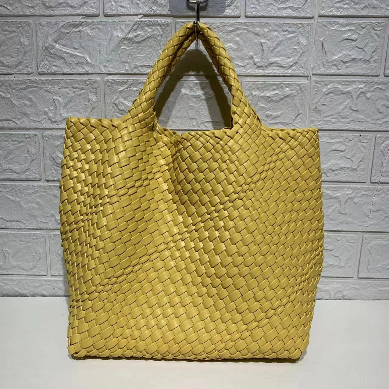 Ibiza Faux Leather Woven Tote - 21 Colors - Glova