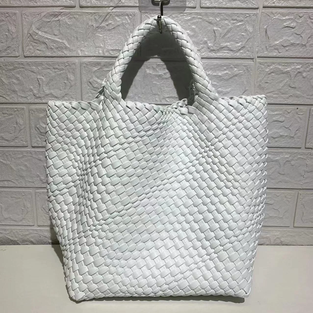 Ibiza Faux Leather Woven Tote - 21 Colors - Glova