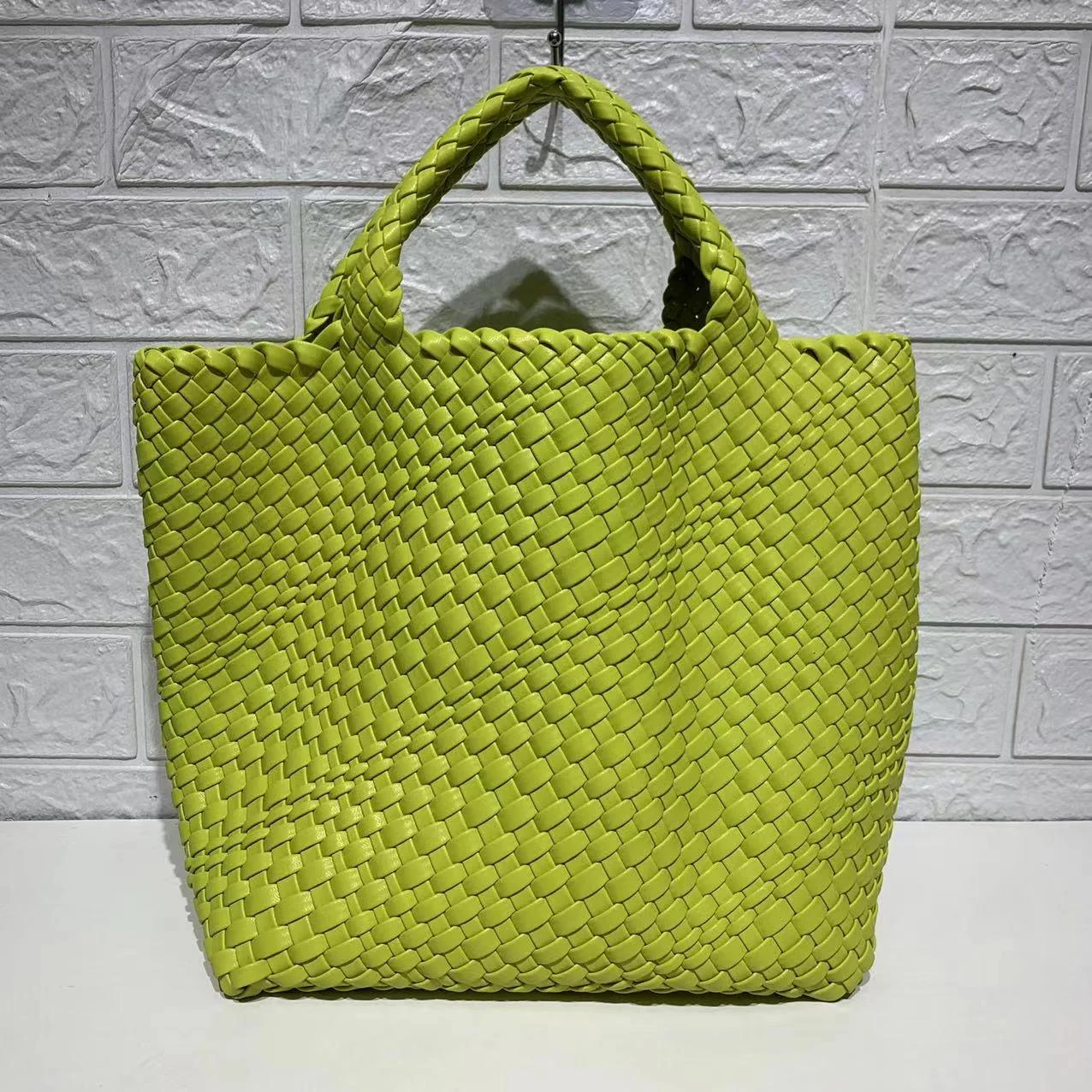 Ibiza Faux Leather Woven Tote - 21 Colors - Glova