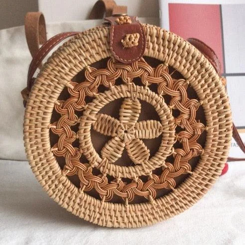 Indah Balinese Pattern Rattan Bag - 10 Patterns - Glova