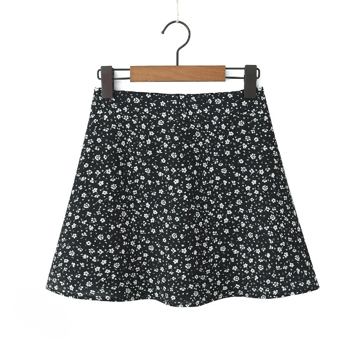 Ines Retro Floral Print Mini Skirt - Glova