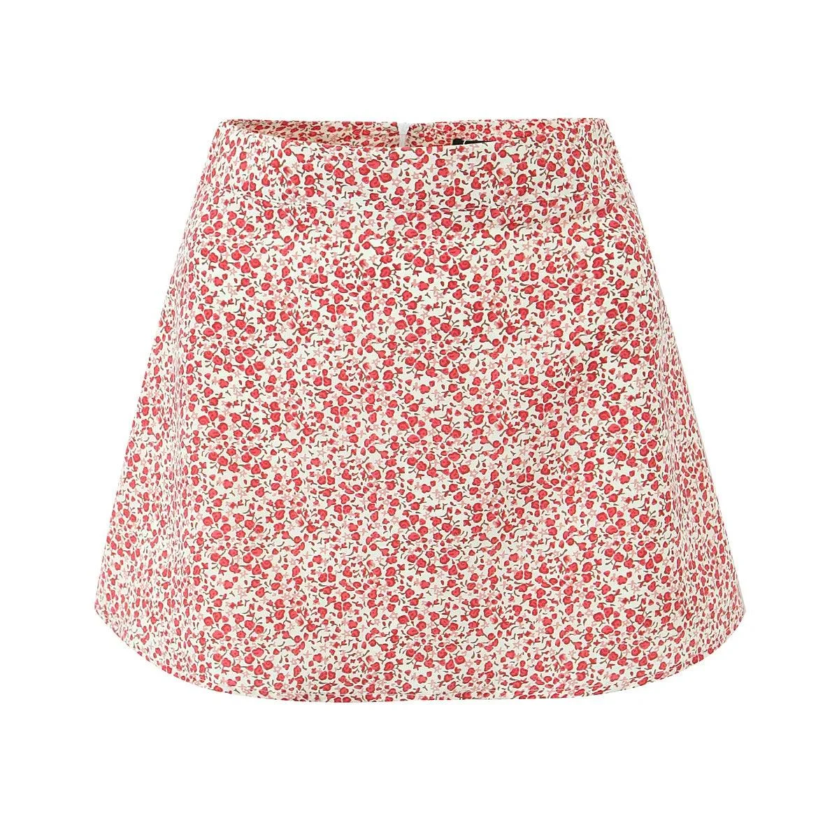 Ines Retro Floral Print Mini Skirt - Glova