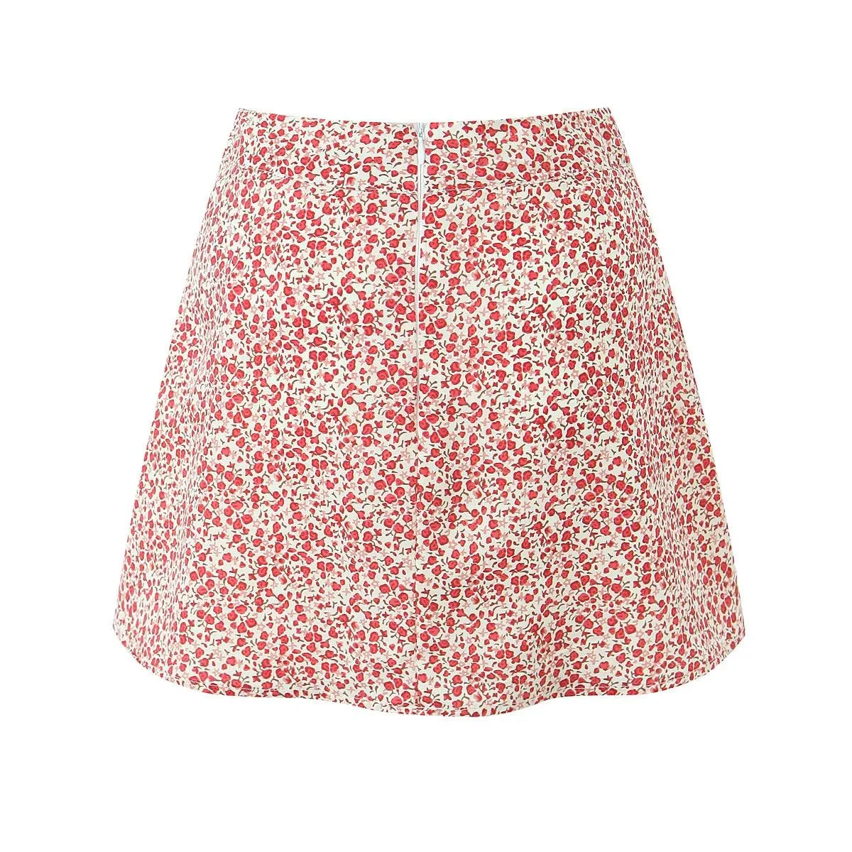 Ines Retro Floral Print Mini Skirt - Glova