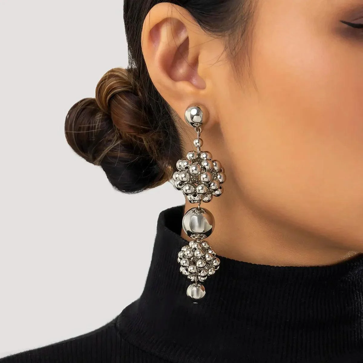 Ingrid Golden Ball Drop Earrings - Glova