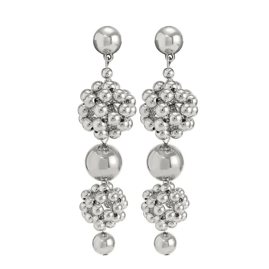 Ingrid Golden Ball Drop Earrings - Glova