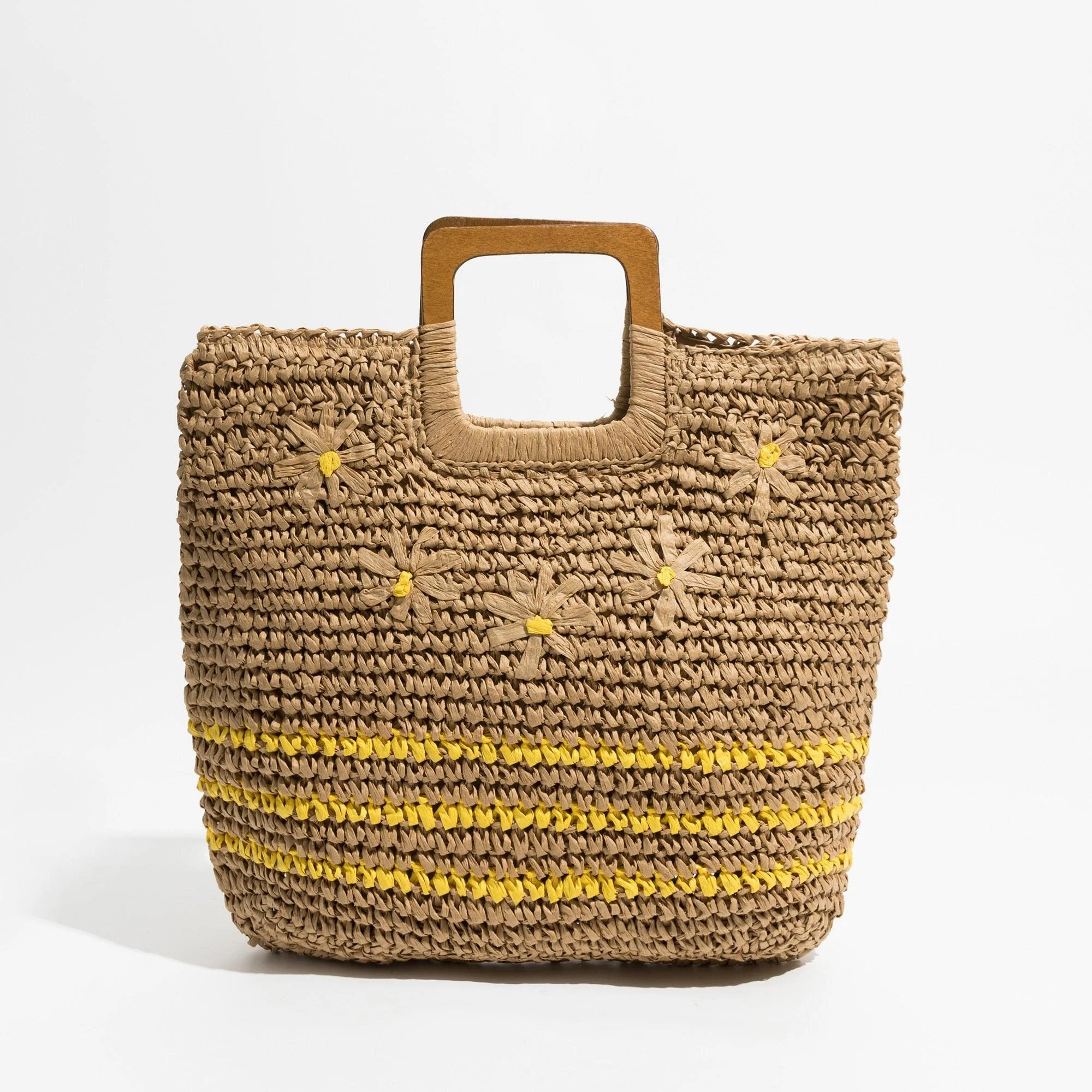 Inka Flower Child Straw Woven Tote - 3 Colors - Glova