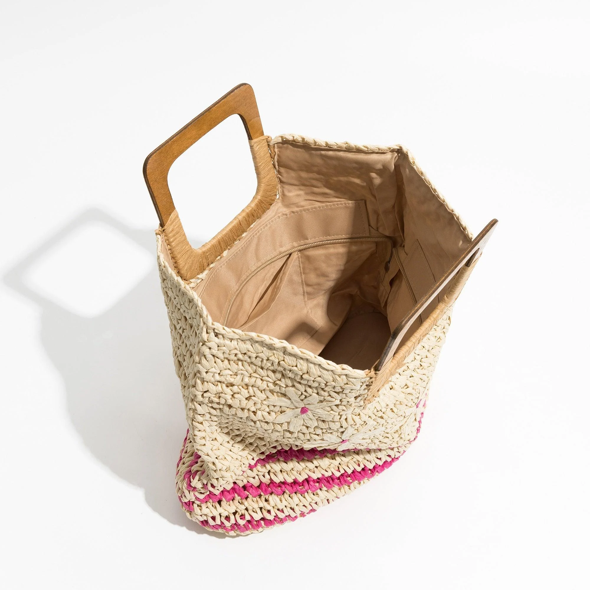 Inka Flower Child Straw Woven Tote - 3 Colors - Glova