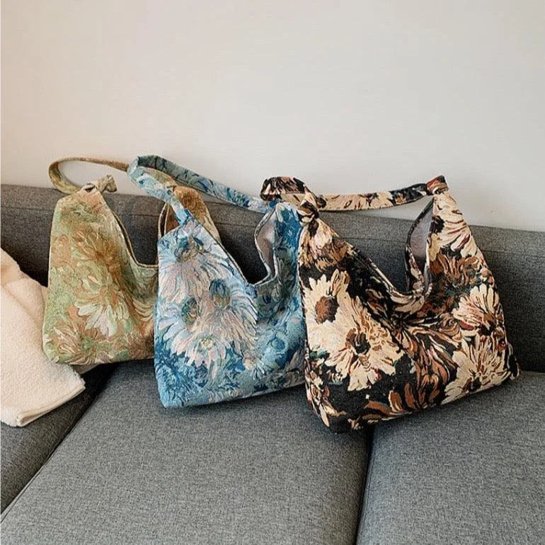 Ivanna Vintage Floral Hobo Bags - 3 Colors - Glova