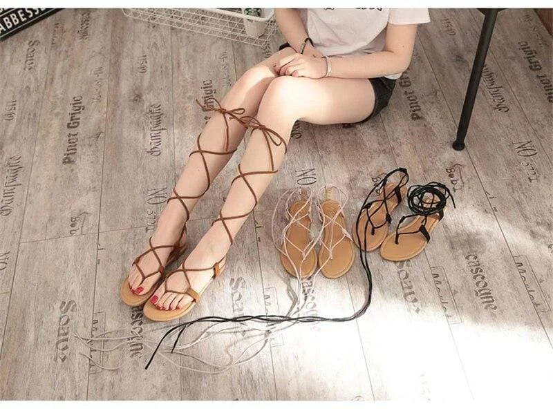 Janaina Lace Up Sandals - Glova