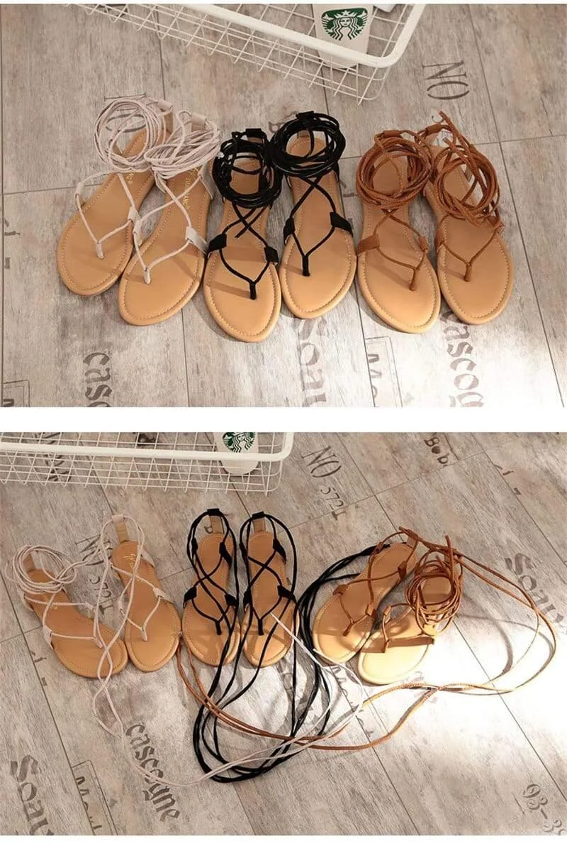 Janaina Lace Up Sandals - Glova