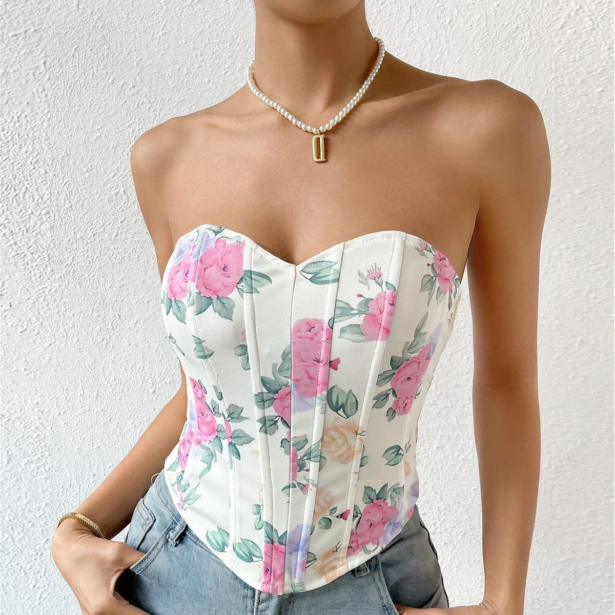 Jessamine Corset Crop Top - Glova