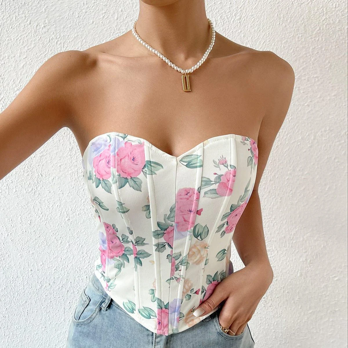 Jessamine Corset Crop Top - Glova