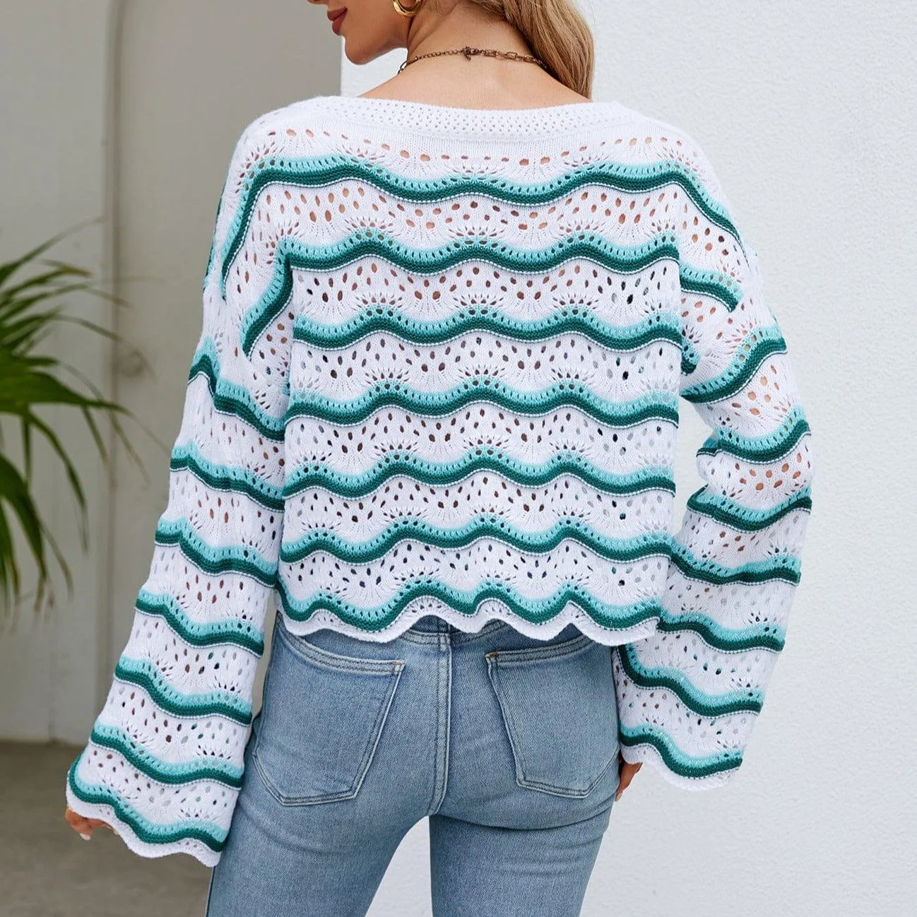 Jessamine Crop Knitted Sweater - Glova