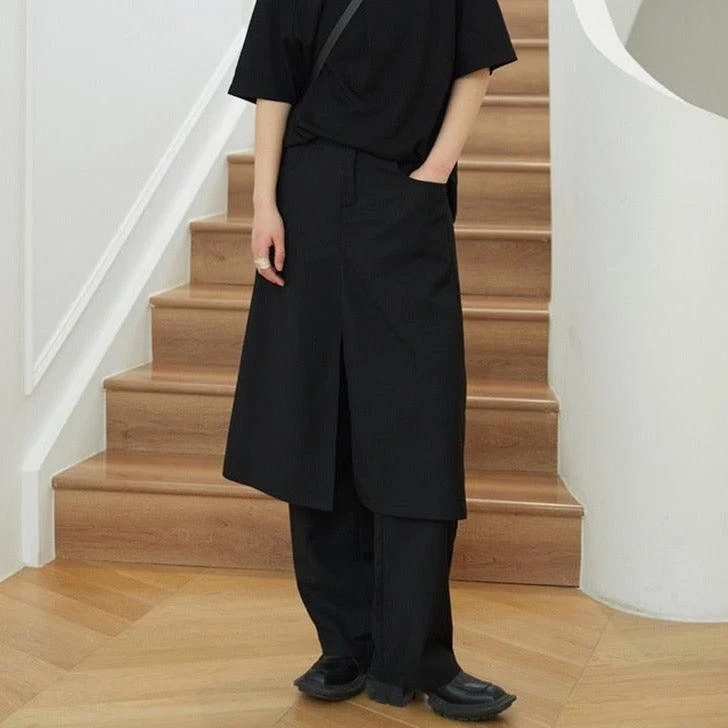 Jiwoo Skirted Wide Leg Trouser - Glova