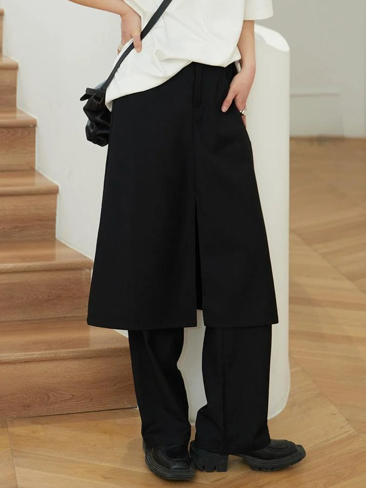 Jiwoo Skirted Wide Leg Trouser - Glova