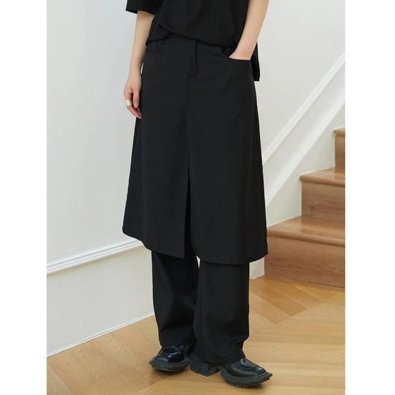 Jiwoo Skirted Wide Leg Trouser - Glova