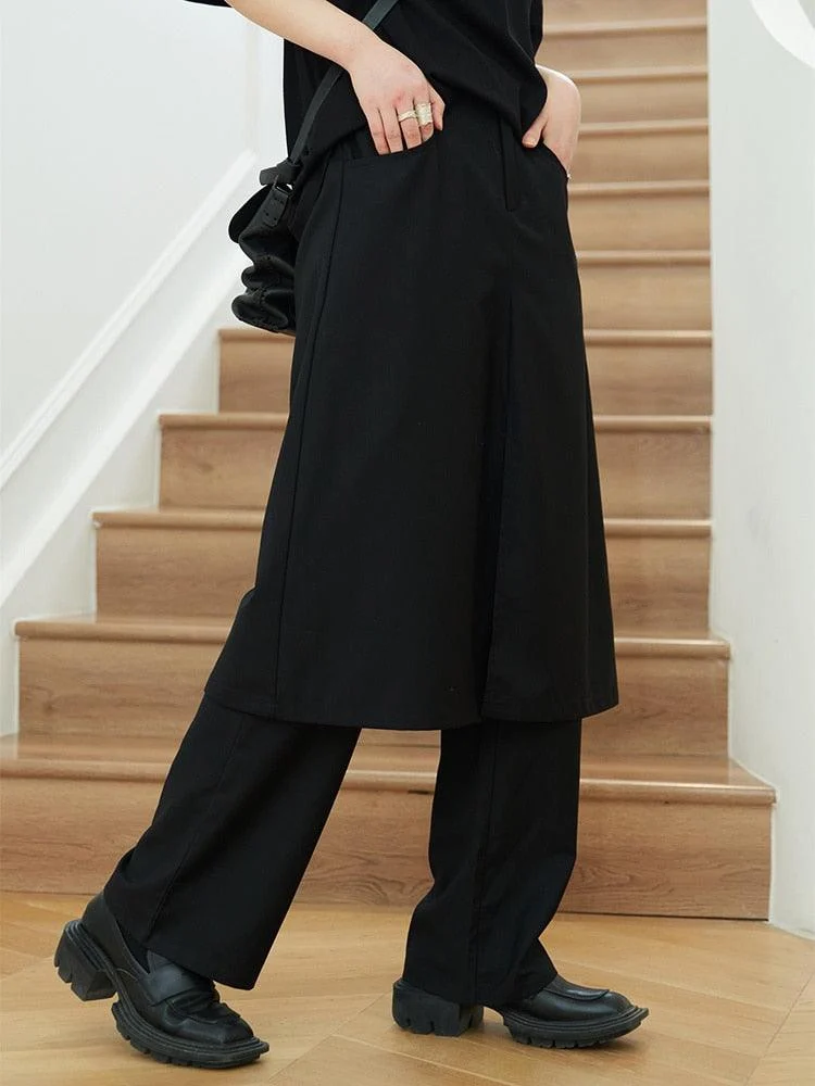 Jiwoo Skirted Wide Leg Trouser - Glova