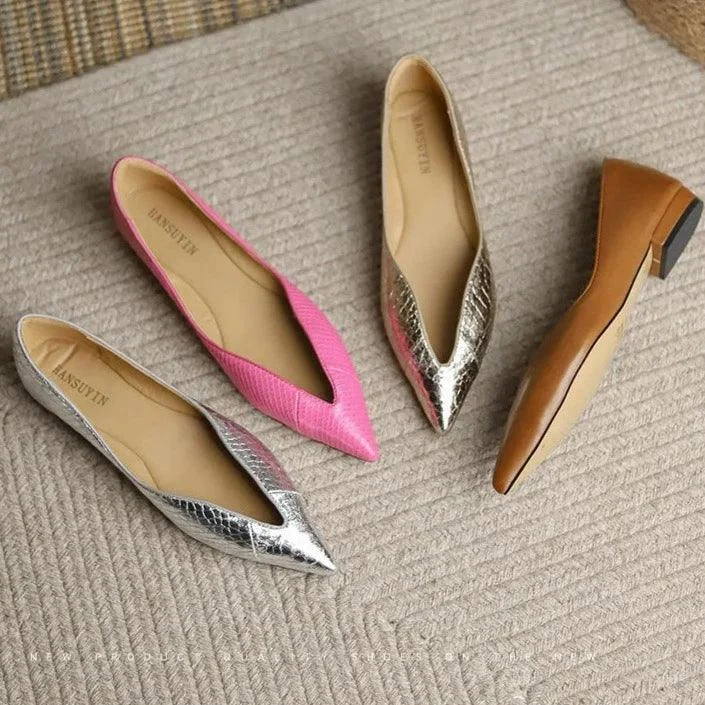 Joplin Tulip Pointed Toe Flats - Glova