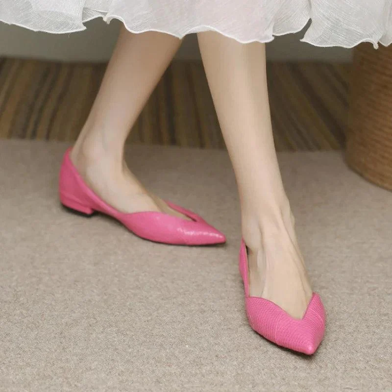 Joplin Tulip Pointed Toe Flats - Glova