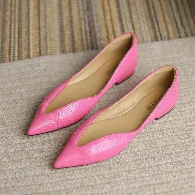 Joplin Tulip Pointed Toe Flats - Glova