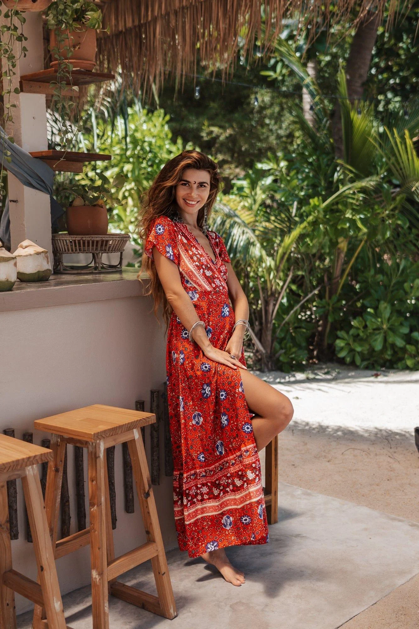 Joseph Bohemian Wrap Maxi Dress - Glova