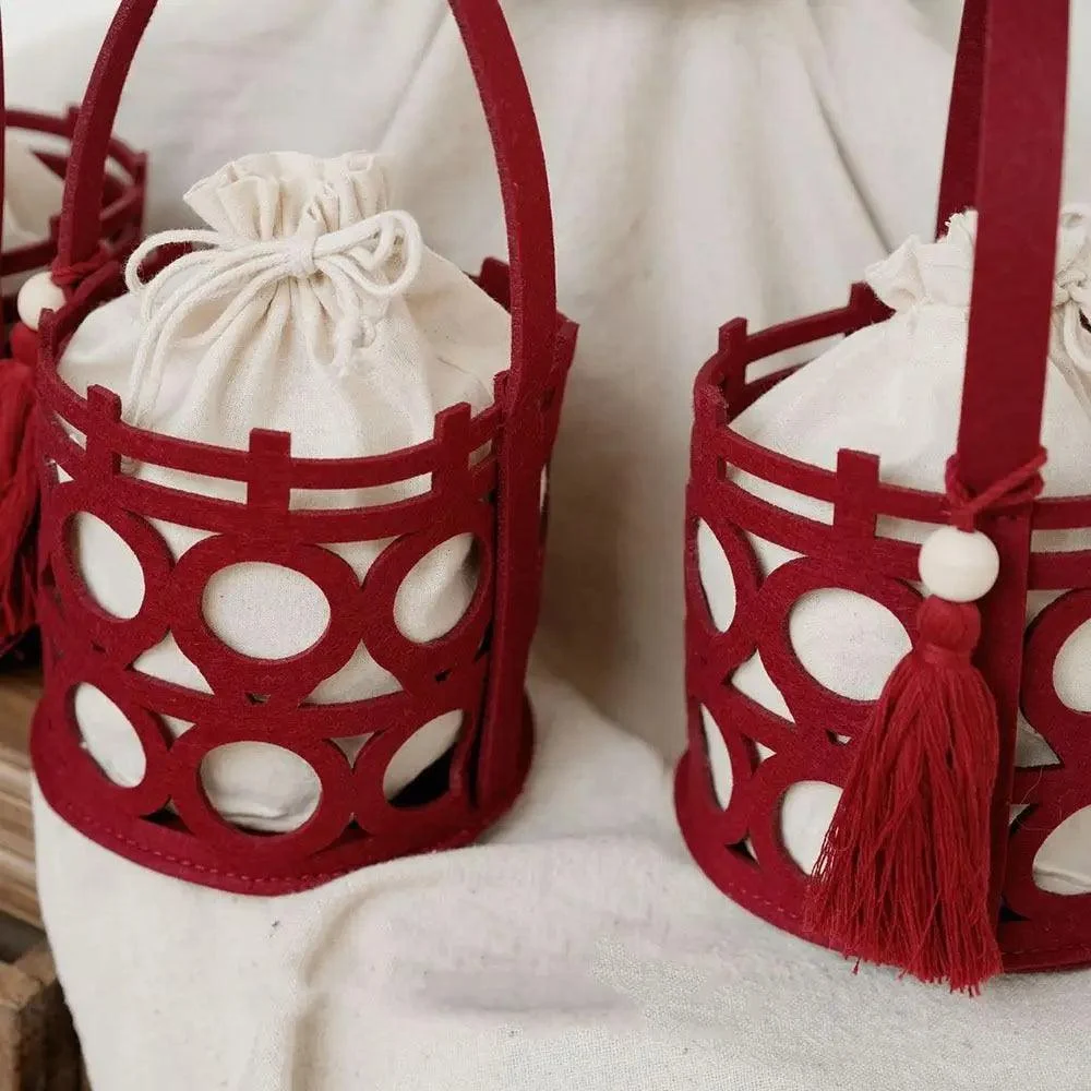 Juliana Red Mini Bucket Totes - Glova