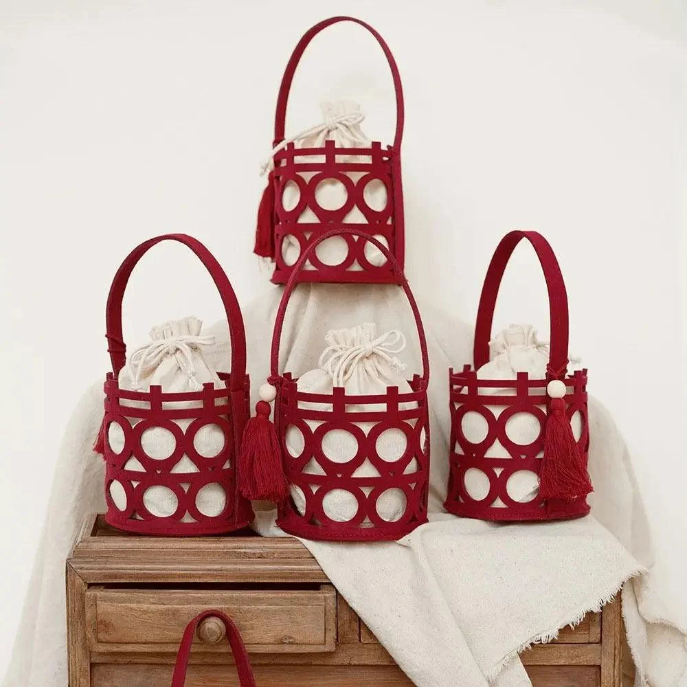 Juliana Red Mini Bucket Totes - Glova