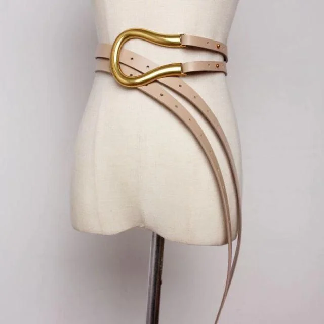 Jumbo U Shaped Leather Tassel Belts - 7 Colors - Glova