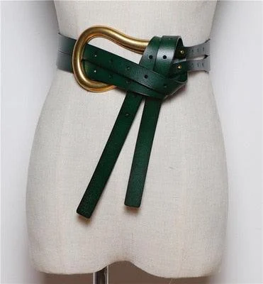 Jumbo U Shaped Leather Tassel Belts - 7 Colors - Glova