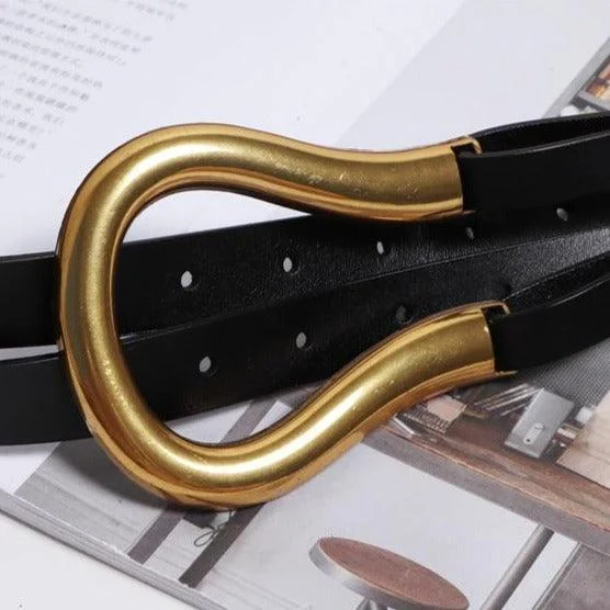 Jumbo U Shaped Leather Tassel Belts - 7 Colors - Glova