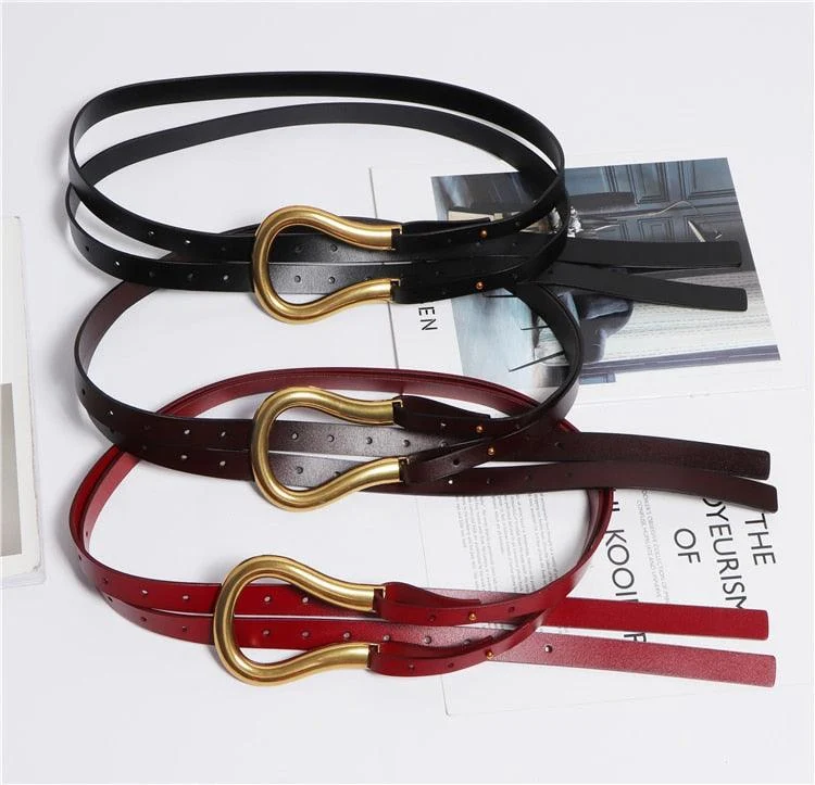 Jumbo U Shaped Leather Tassel Belts - 7 Colors - Glova