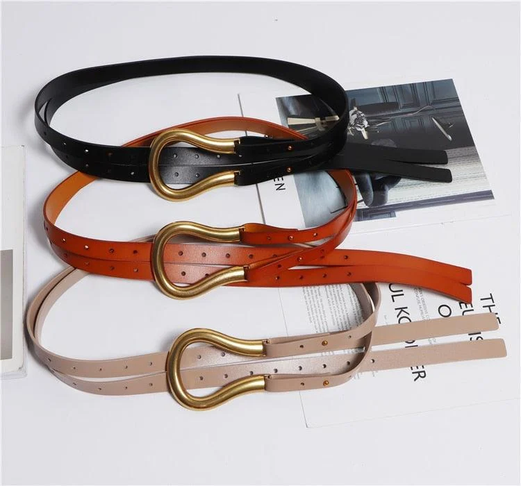 Jumbo U Shaped Leather Tassel Belts - 7 Colors - Glova