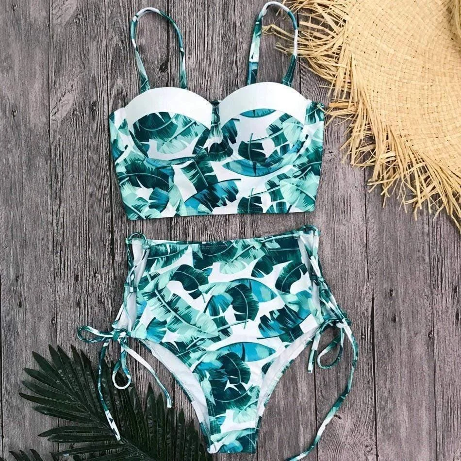 Jungle High Waist Bikini Set - Glova