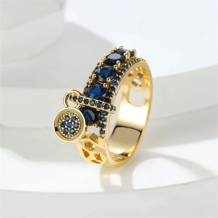 Juniper Luxe CZ Rhinestone Charm Rings - Glova