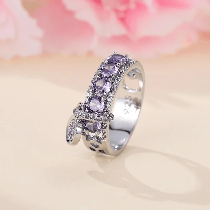 Juniper Luxe CZ Rhinestone Charm Rings - Glova