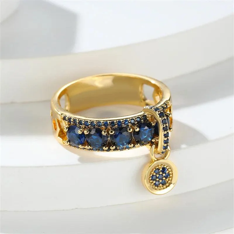 Juniper Luxe CZ Rhinestone Charm Rings - Glova