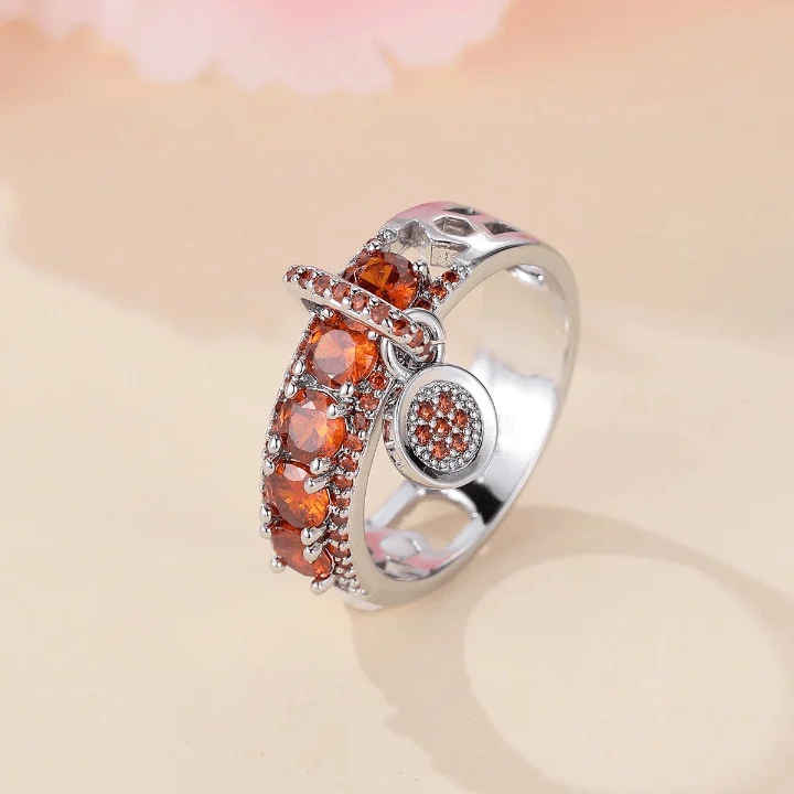 Juniper Luxe CZ Rhinestone Charm Rings - Glova